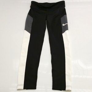 NWT Nike Dry Tight Fit Running Leggings Black/White/Gray